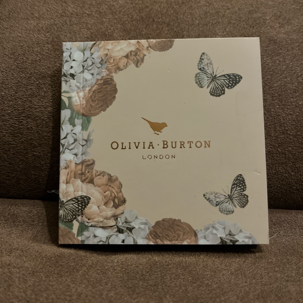 Olivia Burton Dancing Daisies Black and Rose Gold Watch w/ Blk Leather Band - Picture 2 of 5